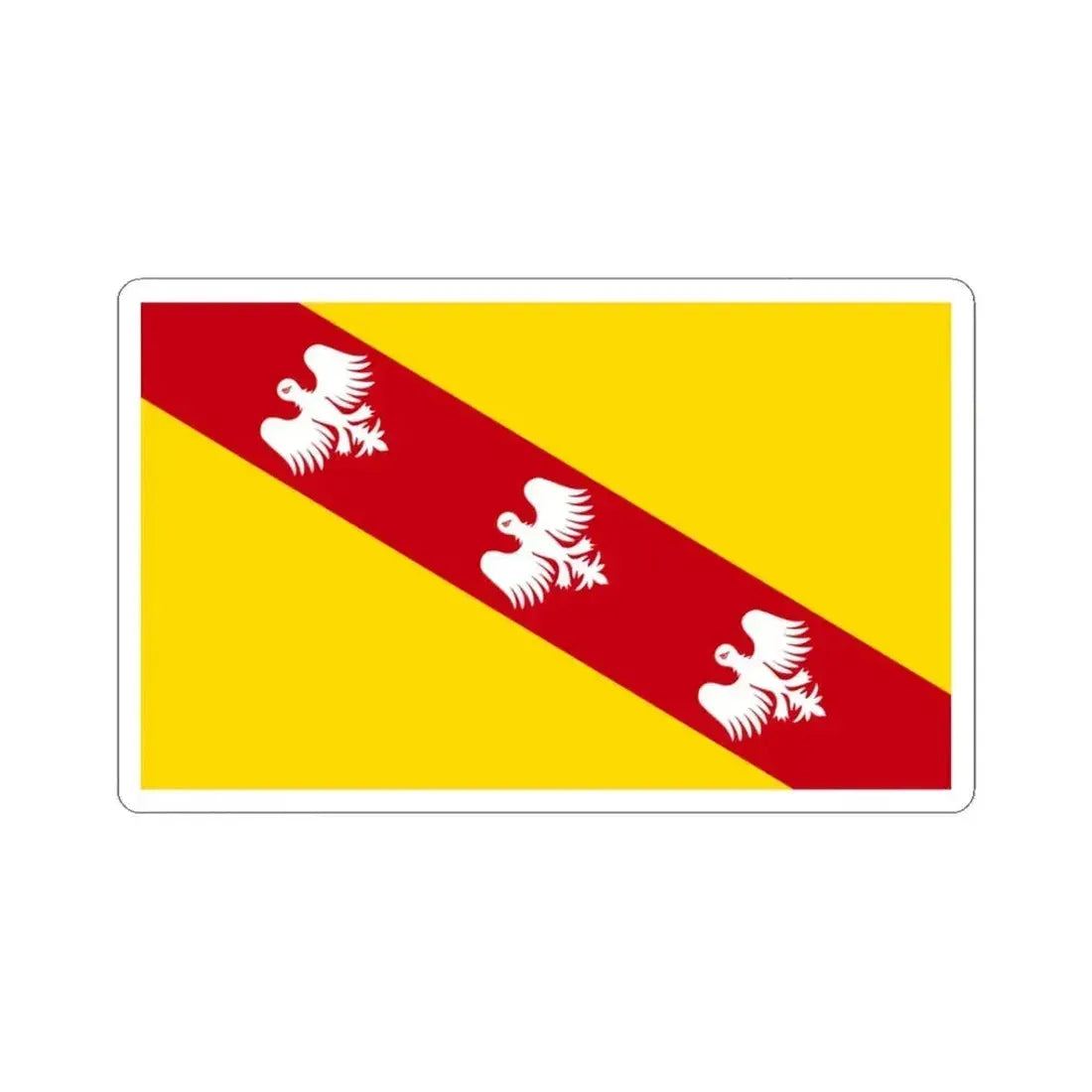 Flag of Lorraine France - STICKER Vinyl Kiss-Cut Decal 3 Inch White - The Sticker Space