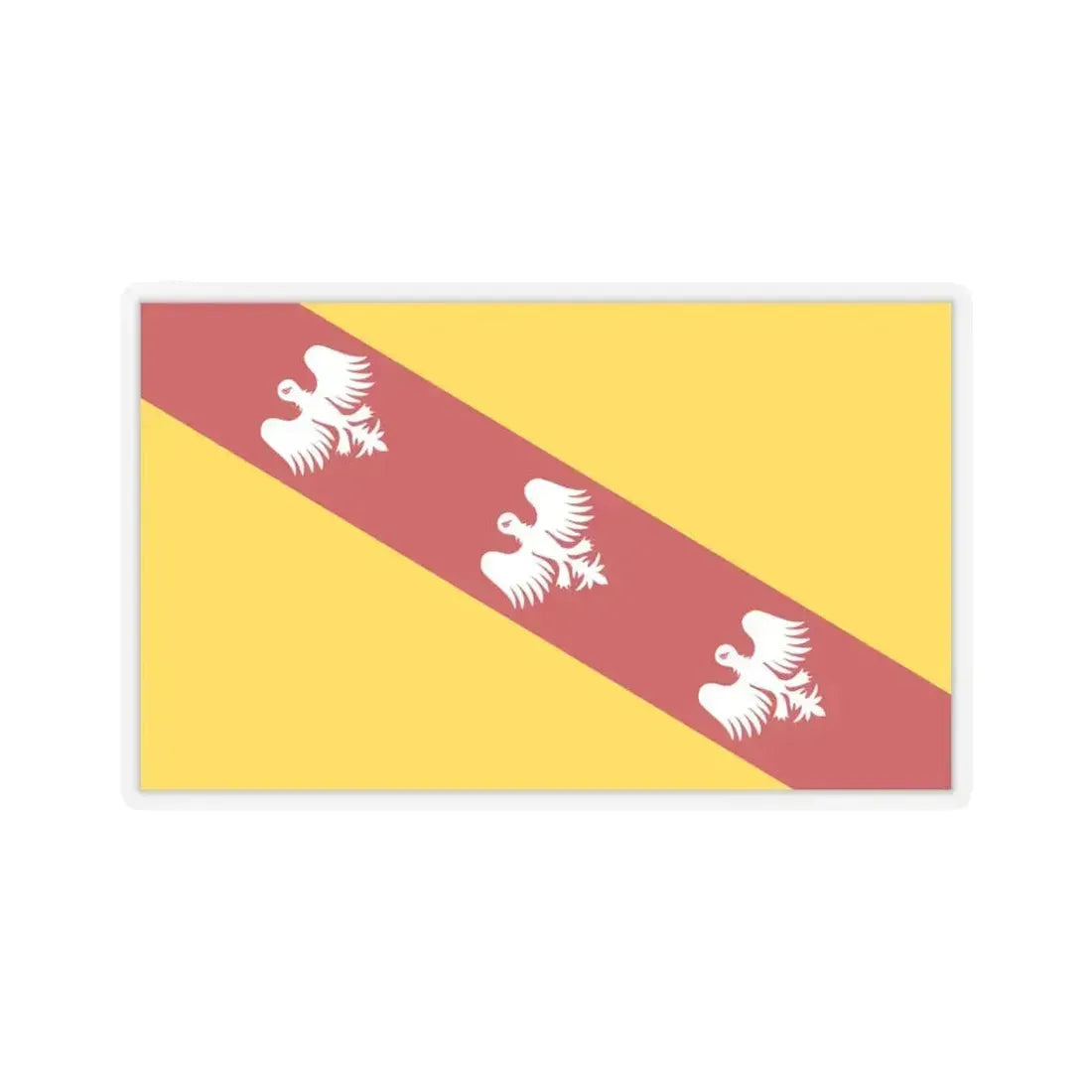 Flag of Lorraine France - STICKER Vinyl Kiss-Cut Decal 4 Inch Transparent - The Sticker Space