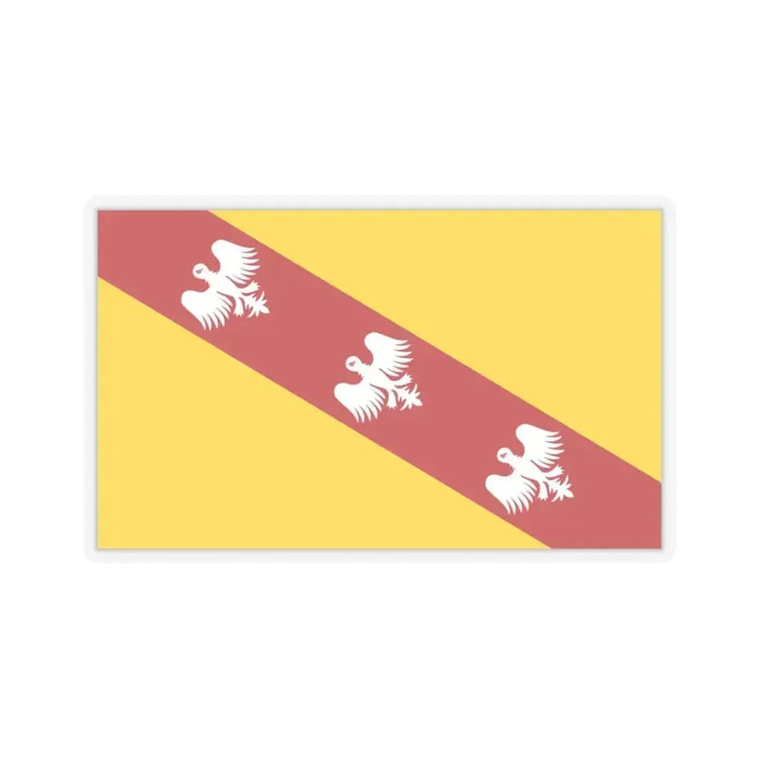 Flag of Lorraine France - STICKER Vinyl Kiss-Cut Decal 6 Inch Transparent - The Sticker Space