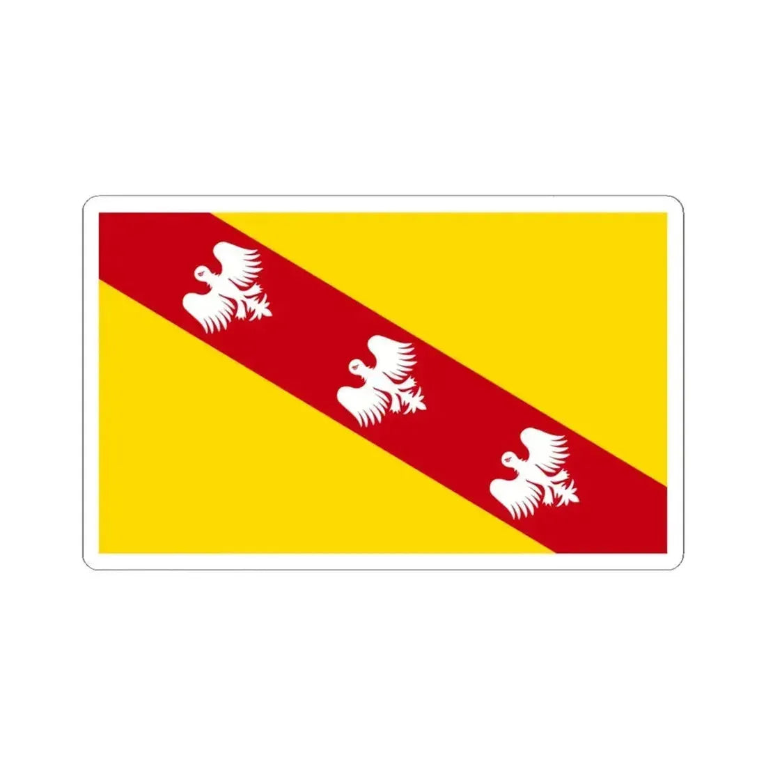 Flag of Lorraine France - STICKER Vinyl Kiss-Cut Decal 6 Inch White - The Sticker Space