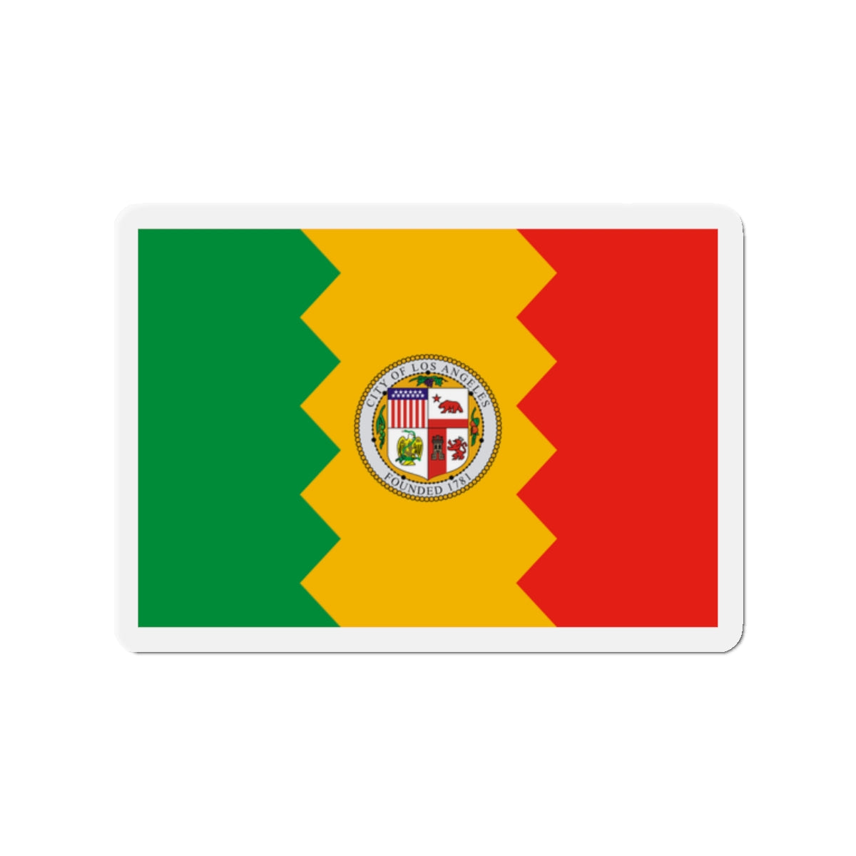 Flag of Los Angeles California - Die-Cut Magnet-2" x 2"-The Sticker Space