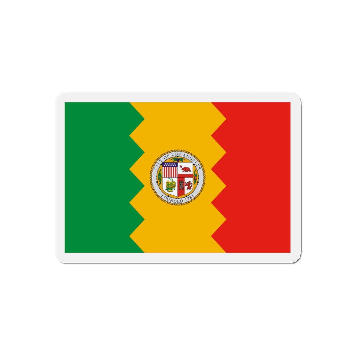 Flag of Los Angeles California - Die-Cut Magnet-5" x 5"-The Sticker Space