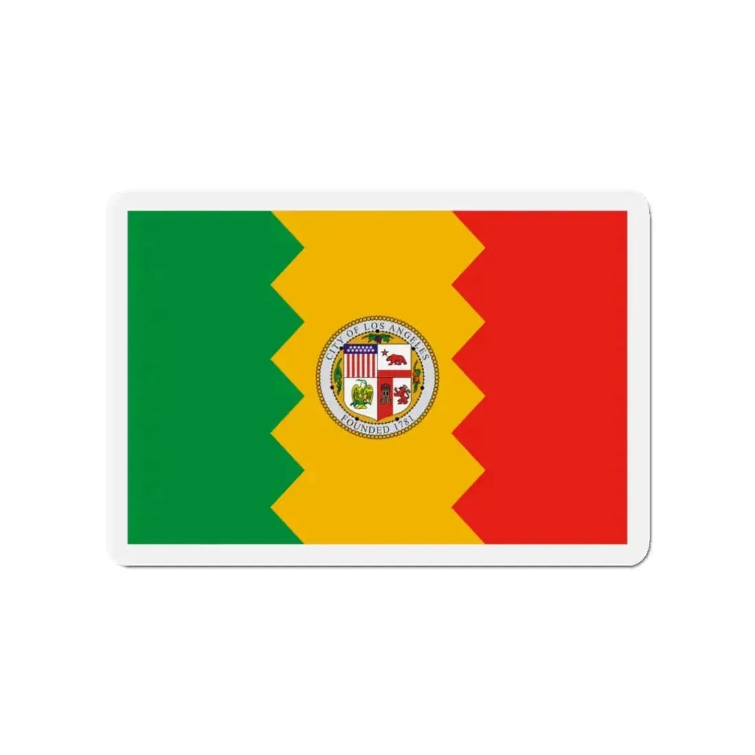 Flag of Los Angeles California - Refrigerator Magnet 3 Inch - The Sticker Space