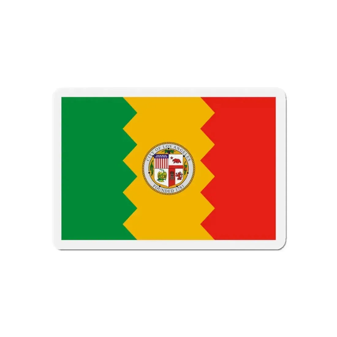 Flag of Los Angeles California - Refrigerator Magnet 5 Inch - The Sticker Space
