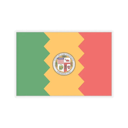 Flag of Los Angeles, California - STICKER Vinyl Kiss-Cut Decal 2 Inch Transparent - The Sticker Space