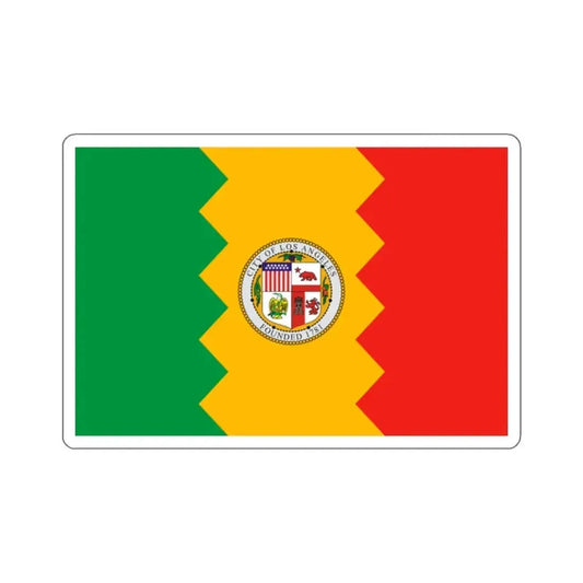 Flag of Los Angeles, California - STICKER Vinyl Kiss-Cut Decal 2 Inch White - The Sticker Space