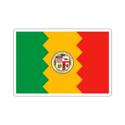 Flag of Los Angeles, California - STICKER Vinyl Kiss-Cut Decal 3 Inch White - The Sticker Space