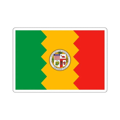 Flag of Los Angeles, California - STICKER Vinyl Kiss-Cut Decal 6 Inch White - The Sticker Space