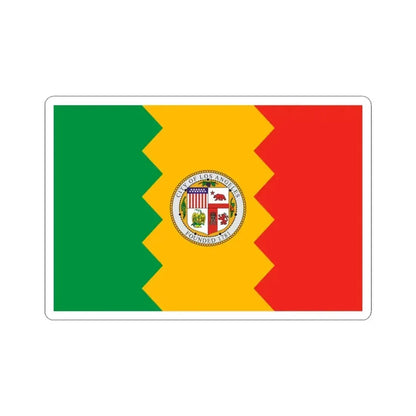 Flag of Los Angeles California (United States) STICKER Vinyl Kiss-Cut Decal 3 Inch White - The Sticker Space