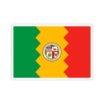 Flag of Los Angeles California (United States) STICKER Vinyl Kiss-Cut Decal 4 Inch White - The Sticker Space
