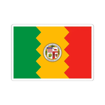 Flag of Los Angeles California (United States) STICKER Vinyl Kiss-Cut Decal 6 Inch White - The Sticker Space