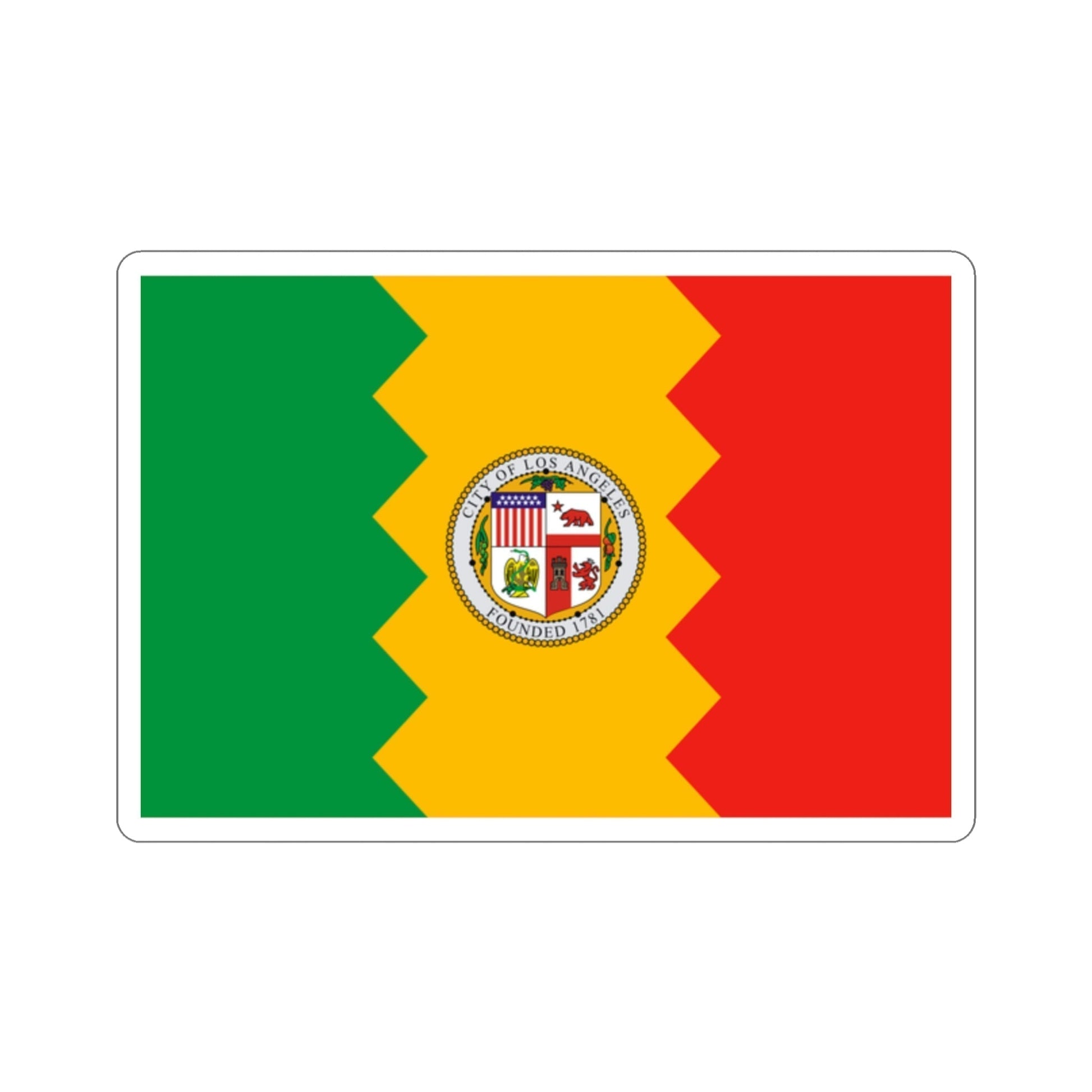 Flag of Los Angeles California USA STICKER Vinyl Die-Cut Decal-2 Inch-The Sticker Space