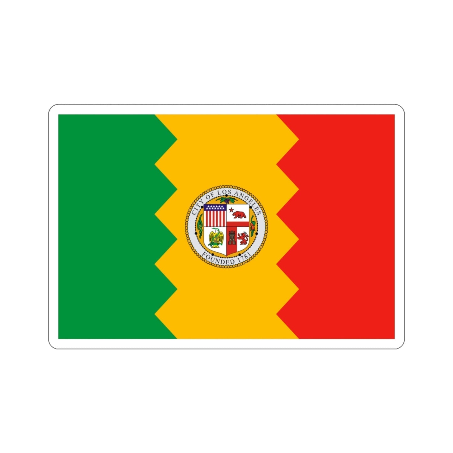 Flag of Los Angeles California USA STICKER Vinyl Die-Cut Decal-3 Inch-The Sticker Space