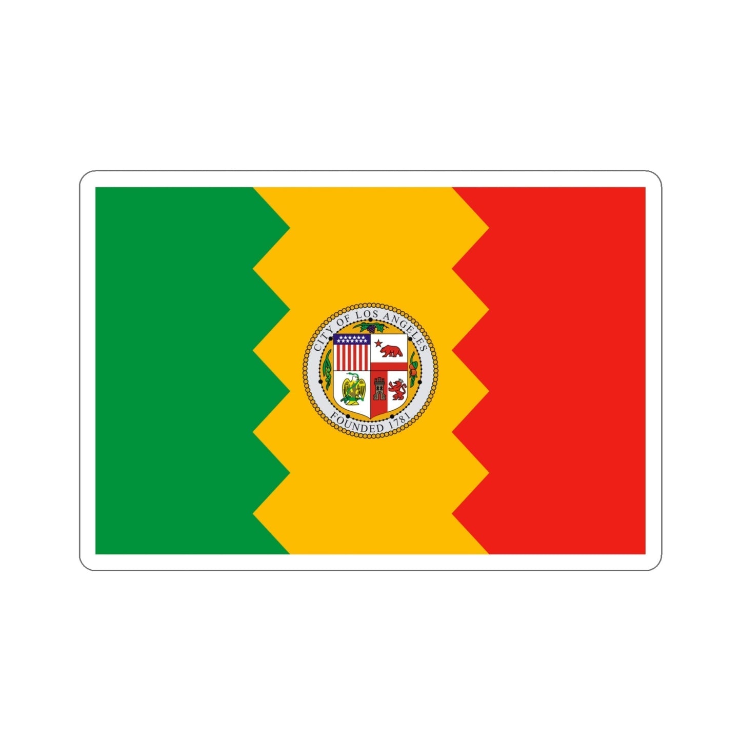 Flag of Los Angeles California USA STICKER Vinyl Die-Cut Decal-4 Inch-The Sticker Space