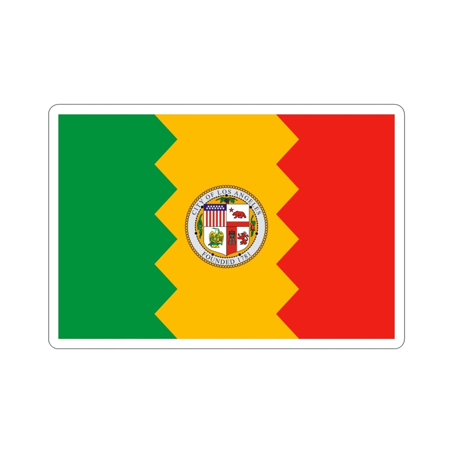 Flag of Los Angeles California USA STICKER Vinyl Die-Cut Decal-5 Inch-The Sticker Space