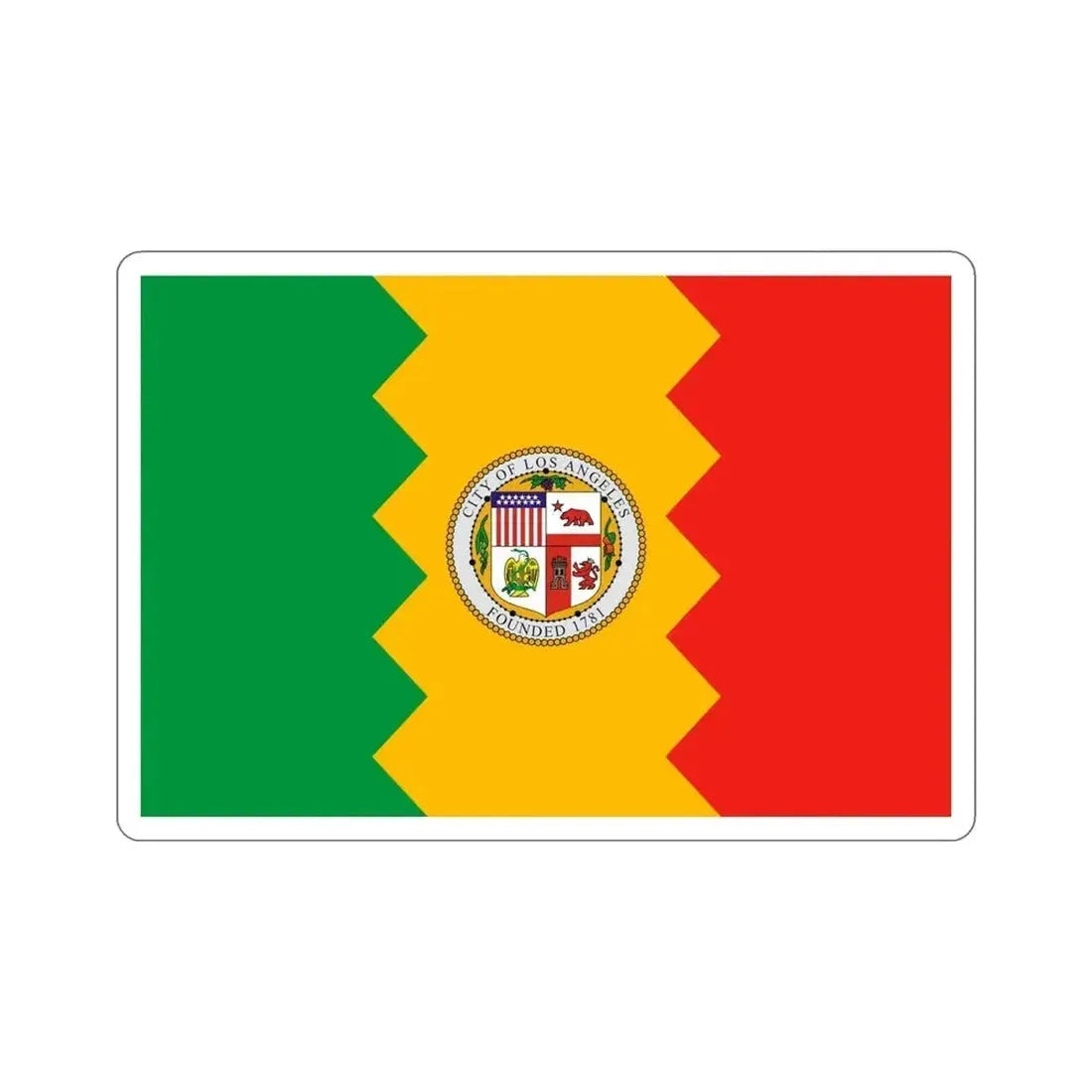 Flag of Los Angeles California USA STICKER Vinyl Die-Cut Decal - The Sticker Space