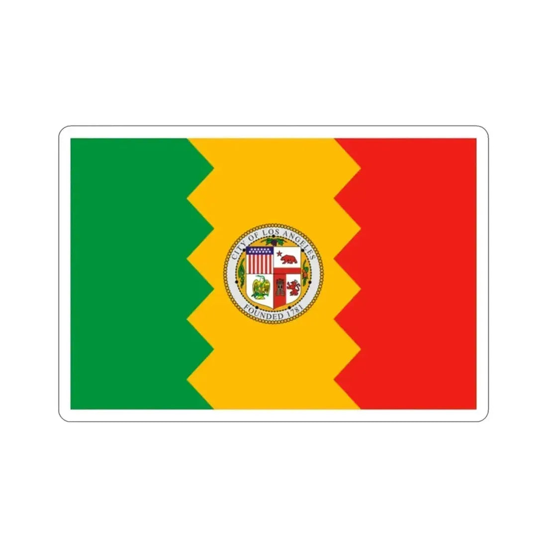 Flag of Los Angeles California USA STICKER Vinyl Die-Cut Decal - The Sticker Space