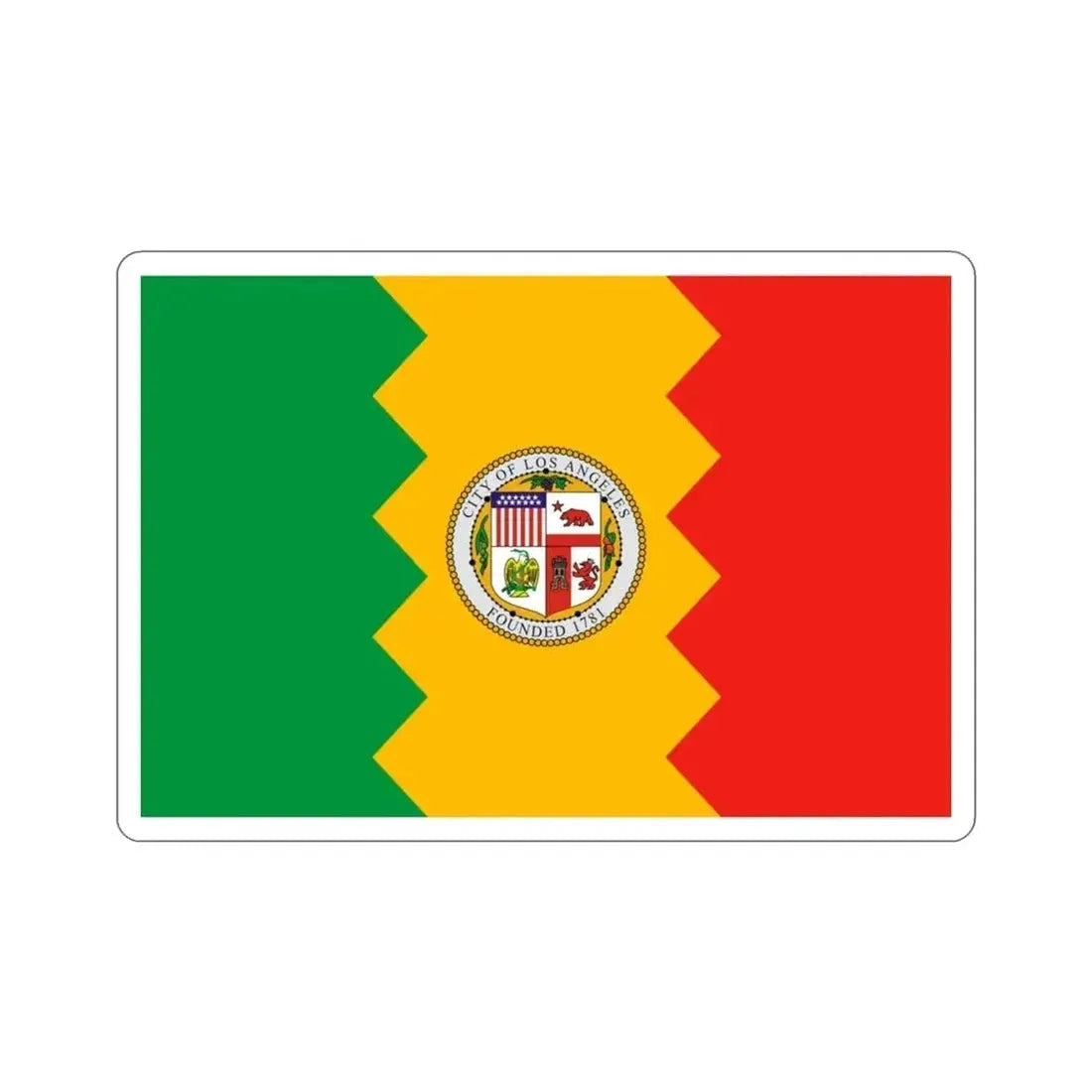 Flag of Los Angeles California USA STICKER Vinyl Die-Cut Decal - The Sticker Space