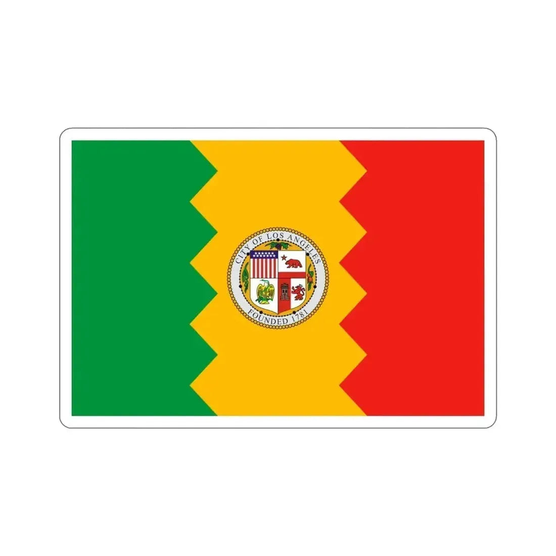 Flag of Los Angeles California USA STICKER Vinyl Die-Cut Decal - The Sticker Space