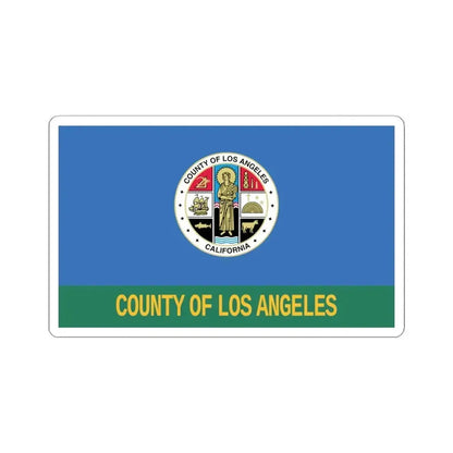 Flag of Los Angeles County California 1967-2004 (United States) STICKER Vinyl Kiss-Cut Decal 4 Inch White - The Sticker Space