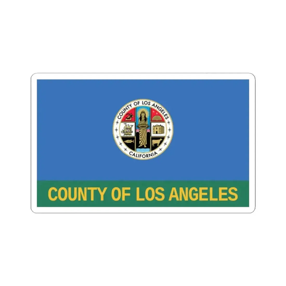Flag of Los Angeles County California 2004-2014 (United States) STICKER Vinyl Kiss-Cut Decal 2 Inch White - The Sticker Space