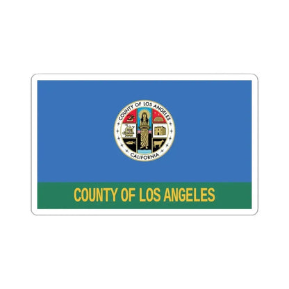 Flag of Los Angeles County California 2014-2016 (United States) STICKER Vinyl Kiss-Cut Decal 4 Inch White - The Sticker Space