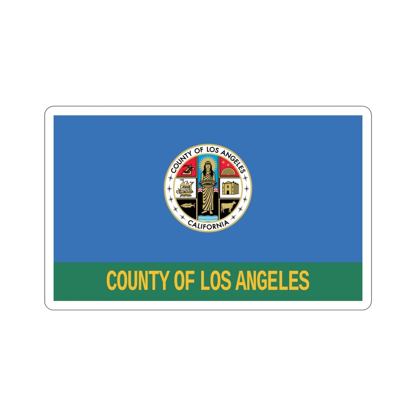 Flag of Los Angeles County California STICKER Vinyl Die-Cut Decal-4 Inch-The Sticker Space