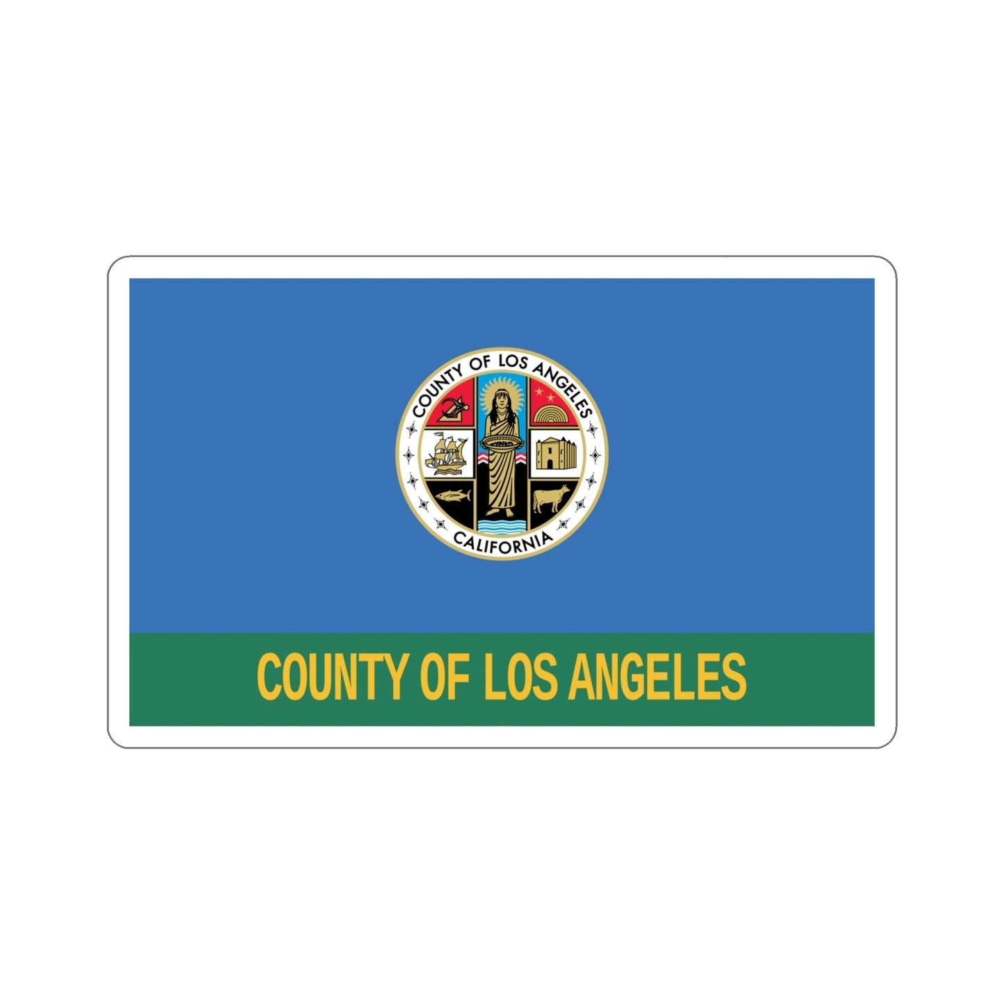 Flag of Los Angeles County California STICKER Vinyl Die-Cut Decal-5 Inch-The Sticker Space