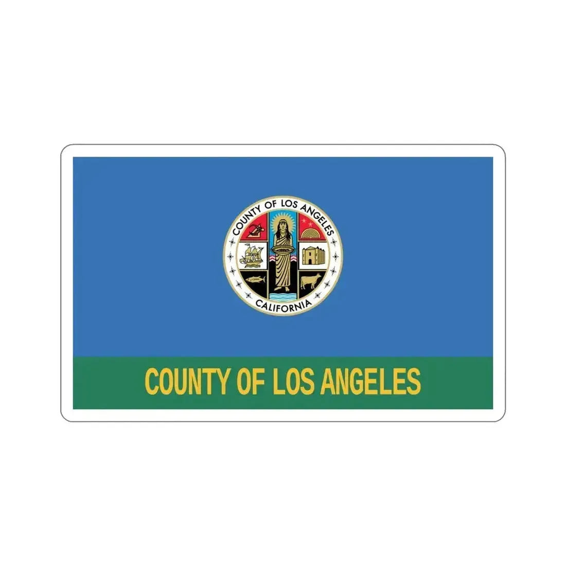 Flag of Los Angeles County California STICKER Vinyl Die-Cut Decal 6 Inch - The Sticker Space