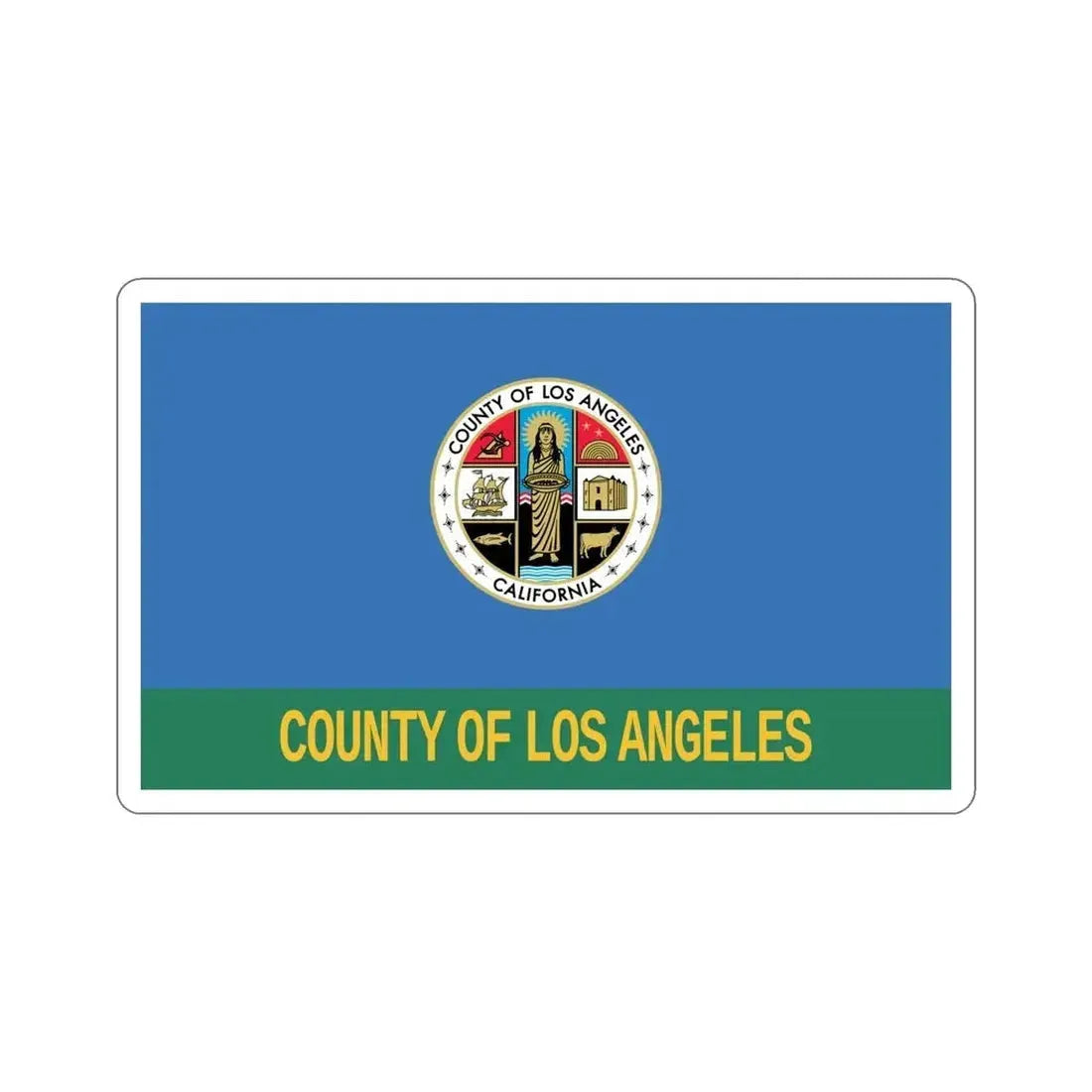 Flag of Los Angeles County California STICKER Vinyl Die-Cut Decal - The Sticker Space