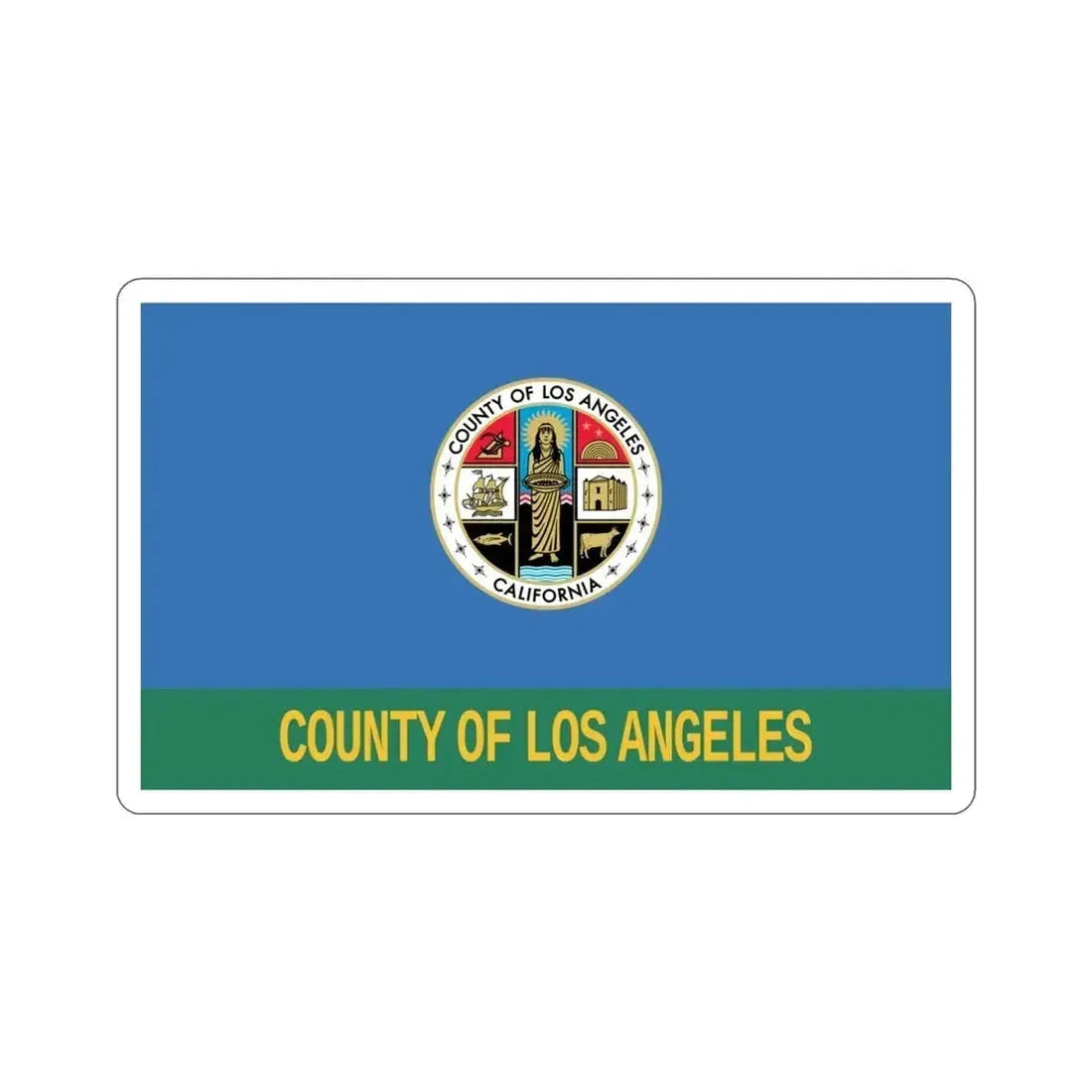 Flag of Los Angeles County California STICKER Vinyl Die-Cut Decal - The Sticker Space