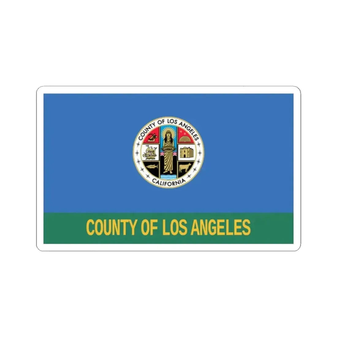 Flag of Los Angeles County California (United States) STICKER Vinyl Kiss-Cut Decal 2 Inch White - The Sticker Space