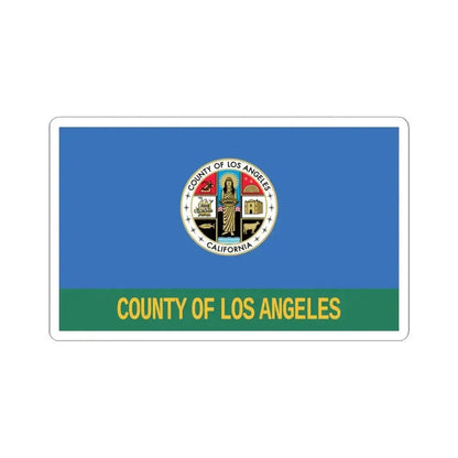 Flag of Los Angeles County California (United States) STICKER Vinyl Kiss-Cut Decal 6 Inch White - The Sticker Space