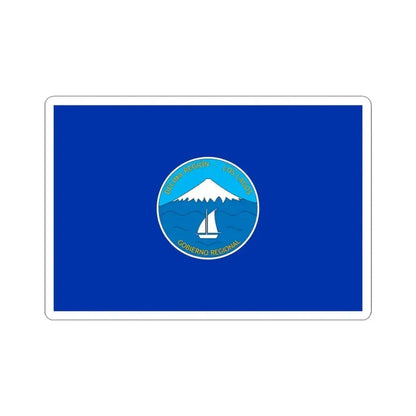 Flag of Los Lagos Region -2013 (Chile) STICKER Vinyl Kiss-Cut Decal 3 Inch White - The Sticker Space