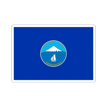 Flag of Los Lagos Region -2013 (Chile) STICKER Vinyl Kiss-Cut Decal 4 Inch White - The Sticker Space