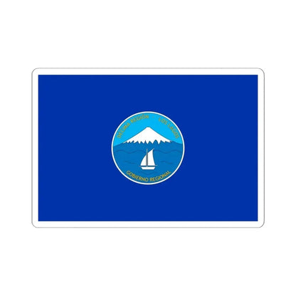 Flag of Los Lagos Region -2013 (Chile) STICKER Vinyl Kiss-Cut Decal 6 Inch White - The Sticker Space