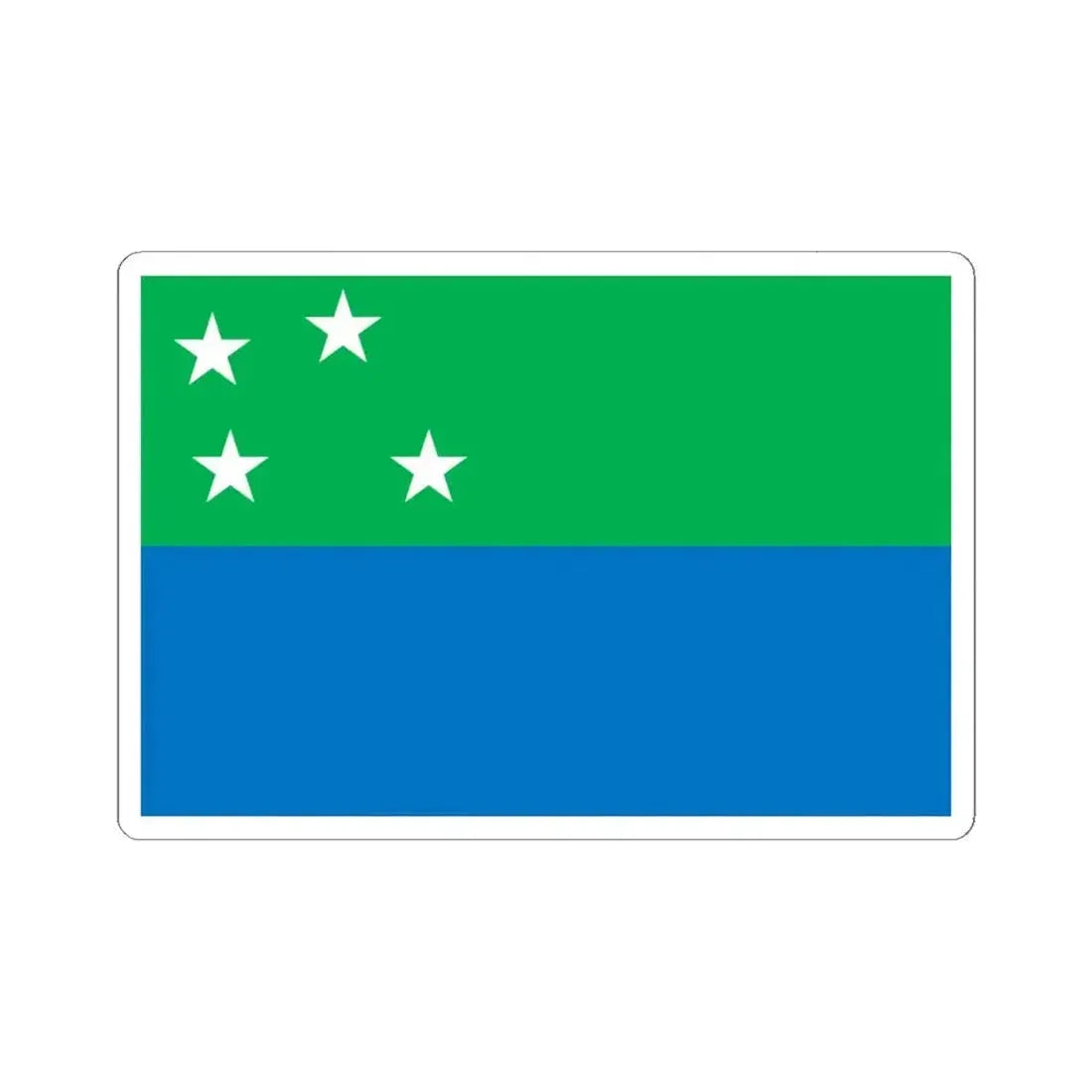 Flag of Los Lagos Region Chile (Chile) STICKER Vinyl Kiss-Cut Decal 6 Inch White - The Sticker Space