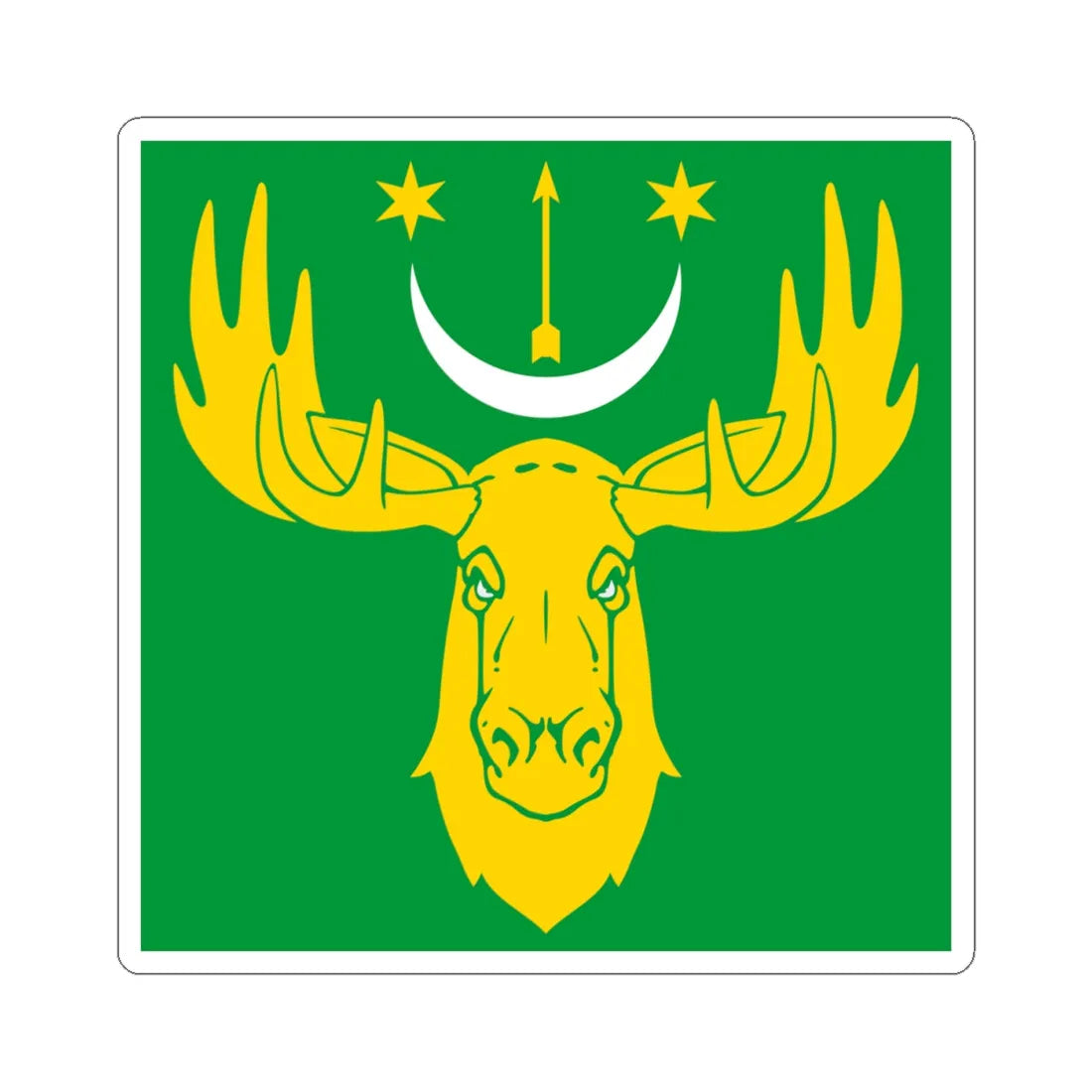 Flag of Losynets (Ukraine) STICKER Vinyl Kiss-Cut Decal 4 Inch White - The Sticker Space