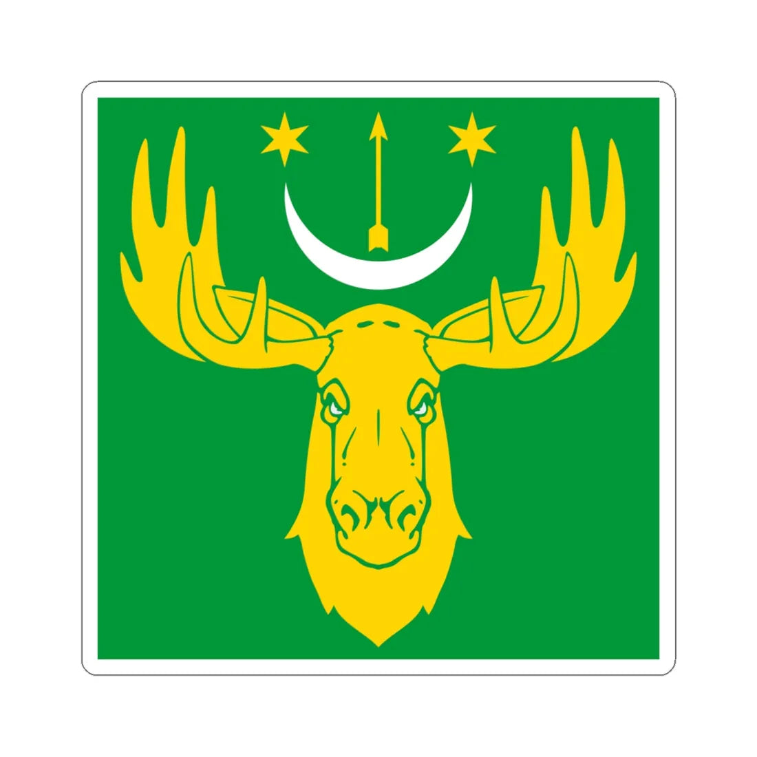 Flag of Losynets (Ukraine) STICKER Vinyl Kiss-Cut Decal 6 Inch White - The Sticker Space