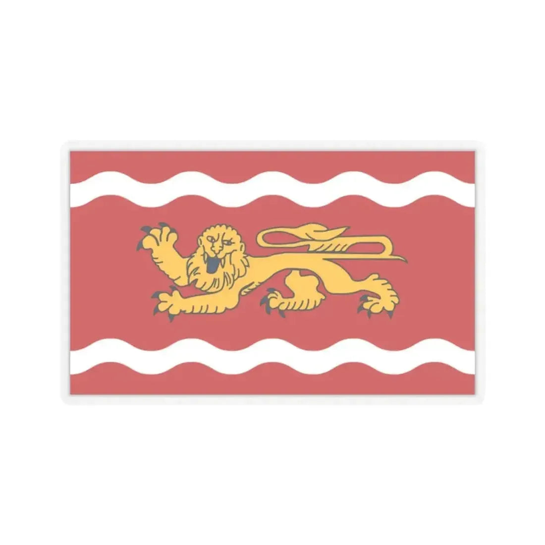 Flag of Lot et Garonne France - STICKER Vinyl Kiss-Cut Decal 2 Inch Transparent - The Sticker Space