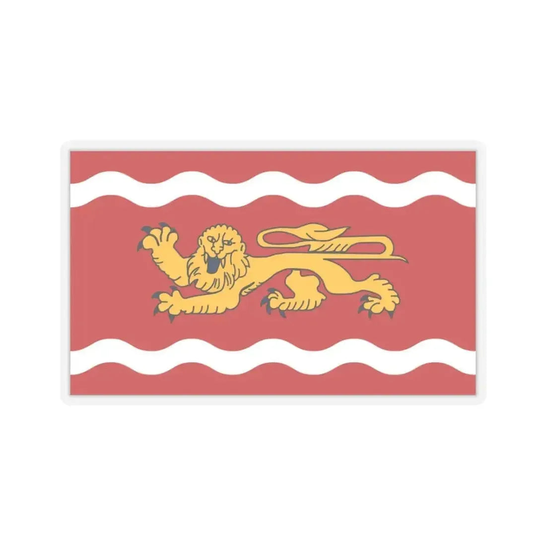 Flag of Lot et Garonne France - STICKER Vinyl Kiss-Cut Decal 3 Inch Transparent - The Sticker Space