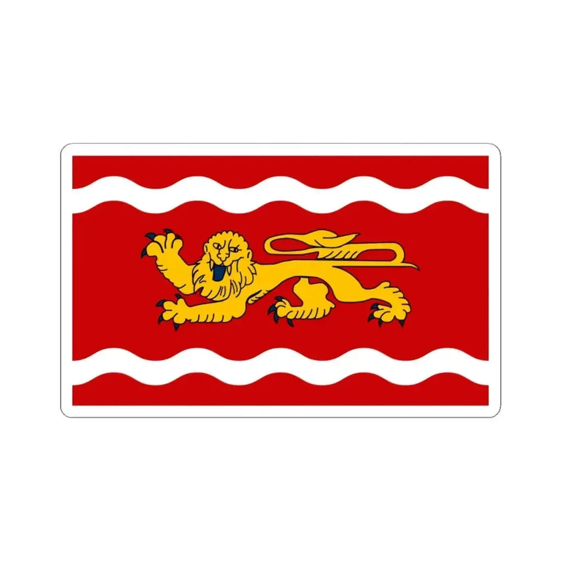 Flag of Lot et Garonne France - STICKER Vinyl Kiss-Cut Decal 4 Inch White - The Sticker Space