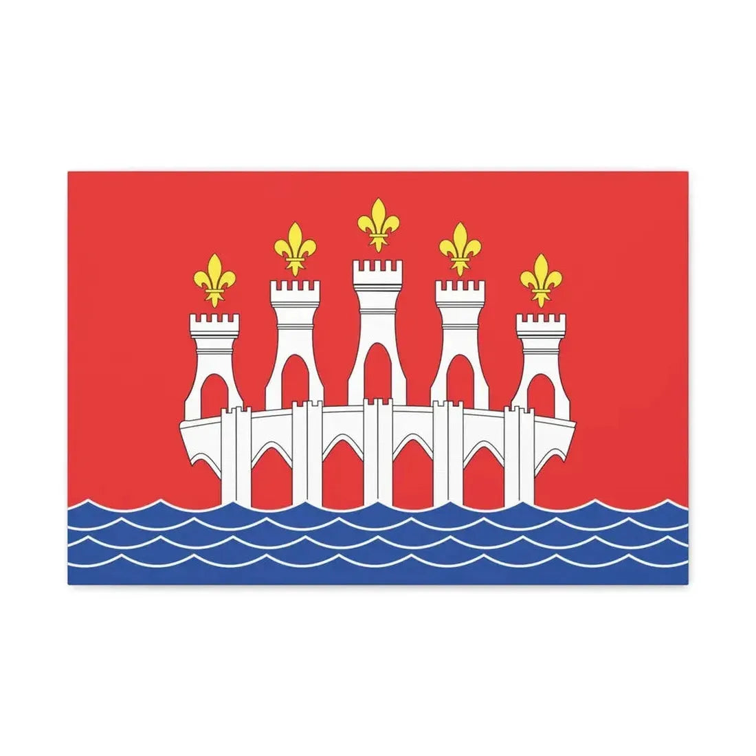 Flag of Lot France 2 - Canvas Wall Art 24″ x 16″ 1.25" - The Sticker Space