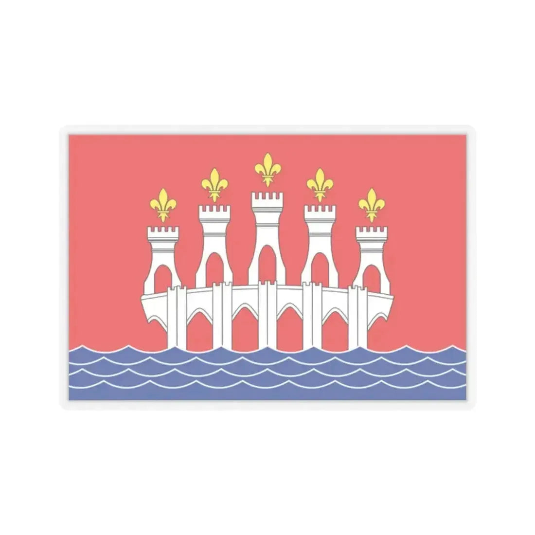 Flag of Lot France 2 - STICKER Vinyl Kiss-Cut Decal 2 Inch Transparent - The Sticker Space