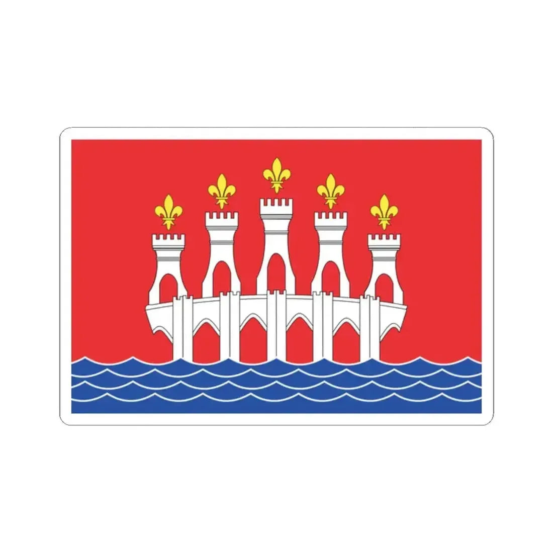 Flag of Lot France 2 - STICKER Vinyl Kiss-Cut Decal 2 Inch White - The Sticker Space