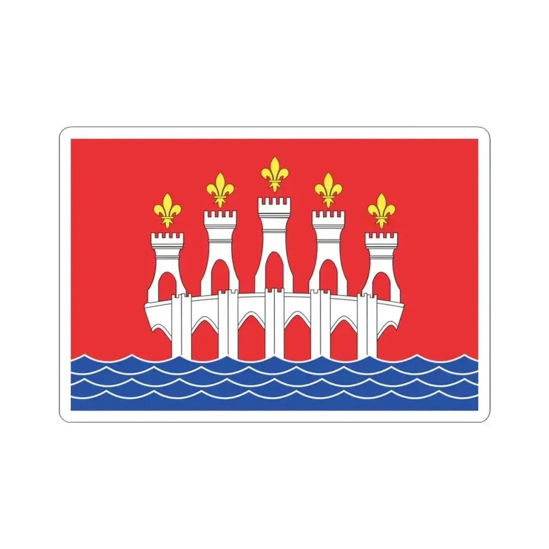 Flag of Lot France 2 - STICKER Vinyl Kiss-Cut Decal 3 Inch White - The Sticker Space