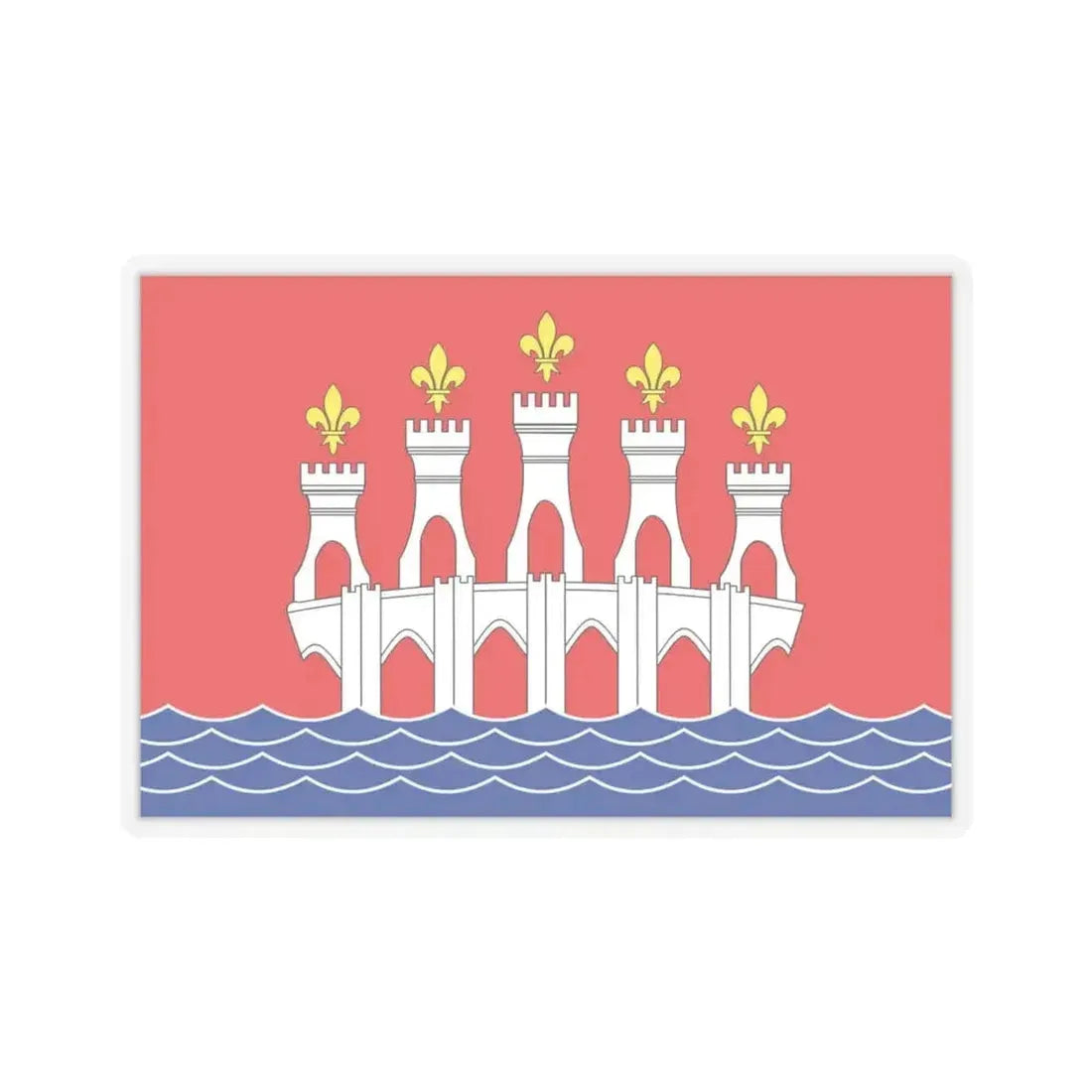 Flag of Lot France 2 - STICKER Vinyl Kiss-Cut Decal 4 Inch Transparent - The Sticker Space