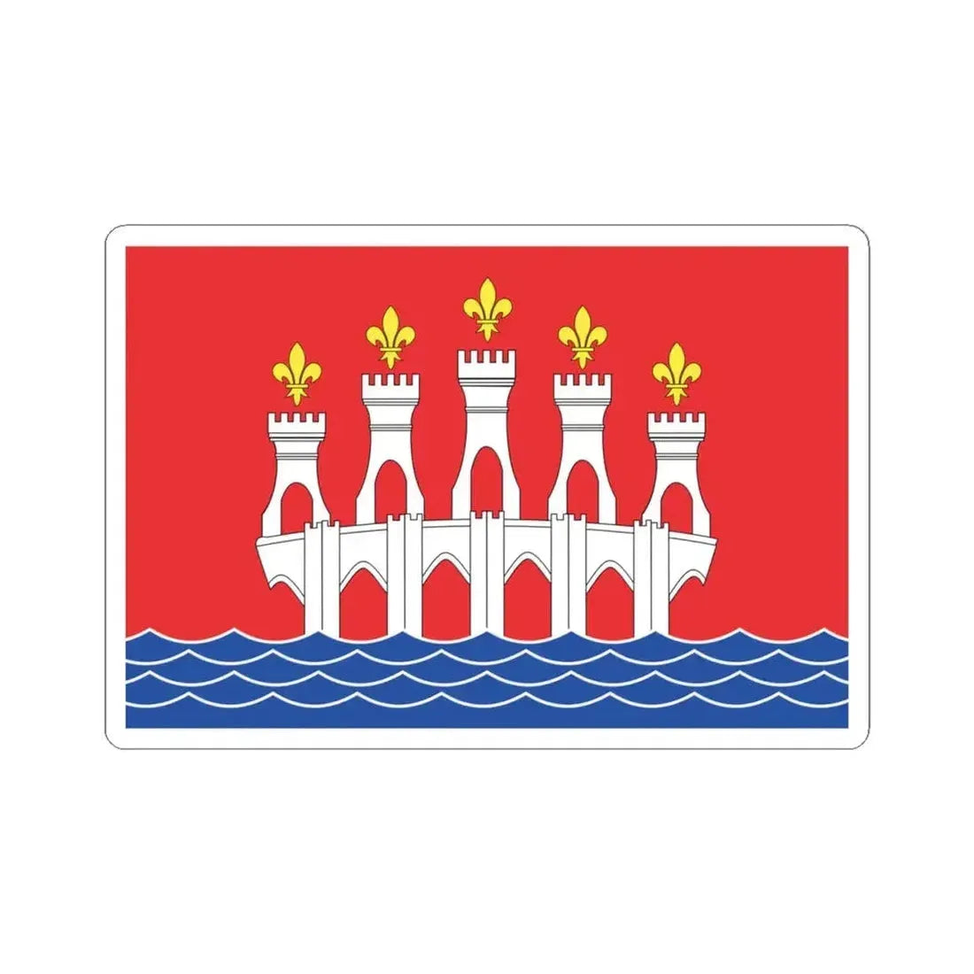 Flag of Lot France 2 - STICKER Vinyl Kiss-Cut Decal 4 Inch White - The Sticker Space