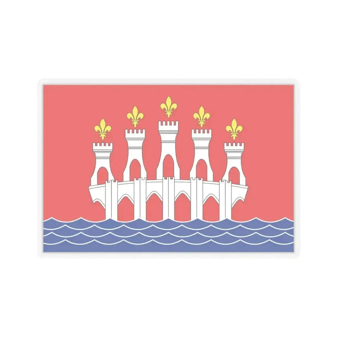 Flag of Lot France 2 - STICKER Vinyl Kiss-Cut Decal 6 Inch Transparent - The Sticker Space