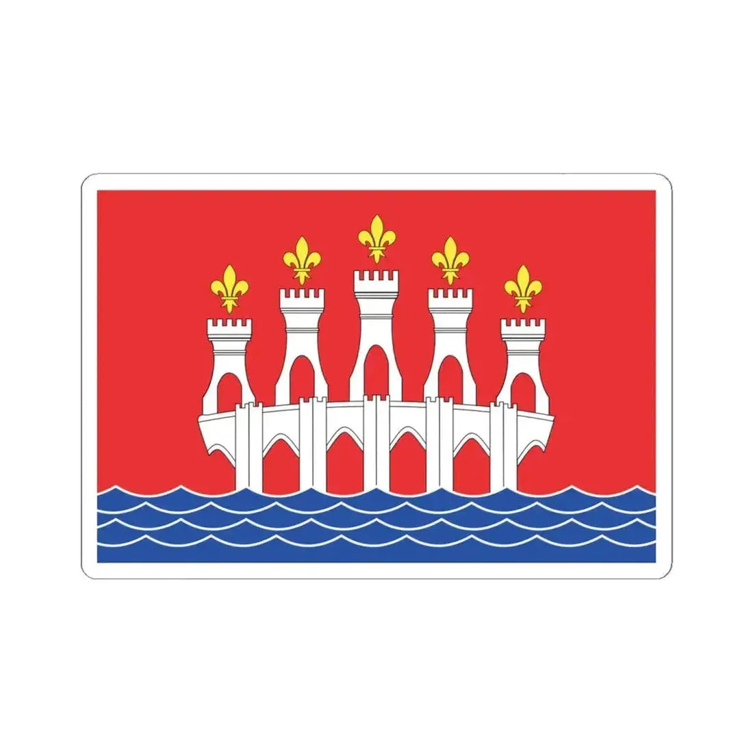 Flag of Lot France 2 - STICKER Vinyl Kiss-Cut Decal 6 Inch White - The Sticker Space